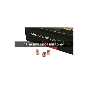 Armaforce .40 Cal/10mm Bullets - 180 gr RNFP Copper Plated - 6750 pcs 