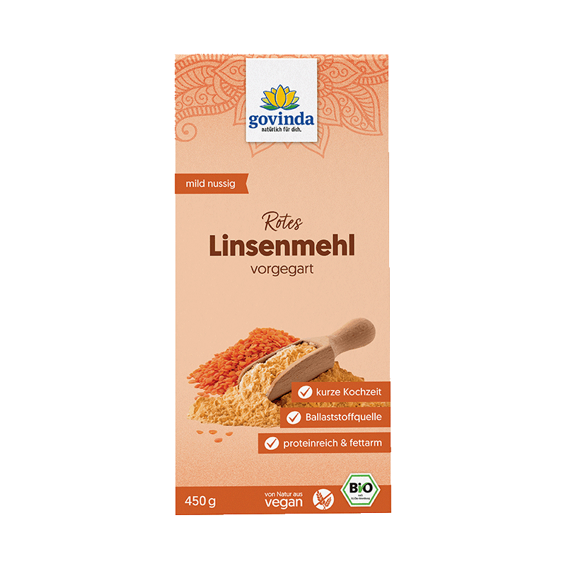 Red Lentil Flour 450g Organic, Govinda