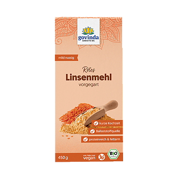 Red Lentil Flour 450g Organic, Govinda