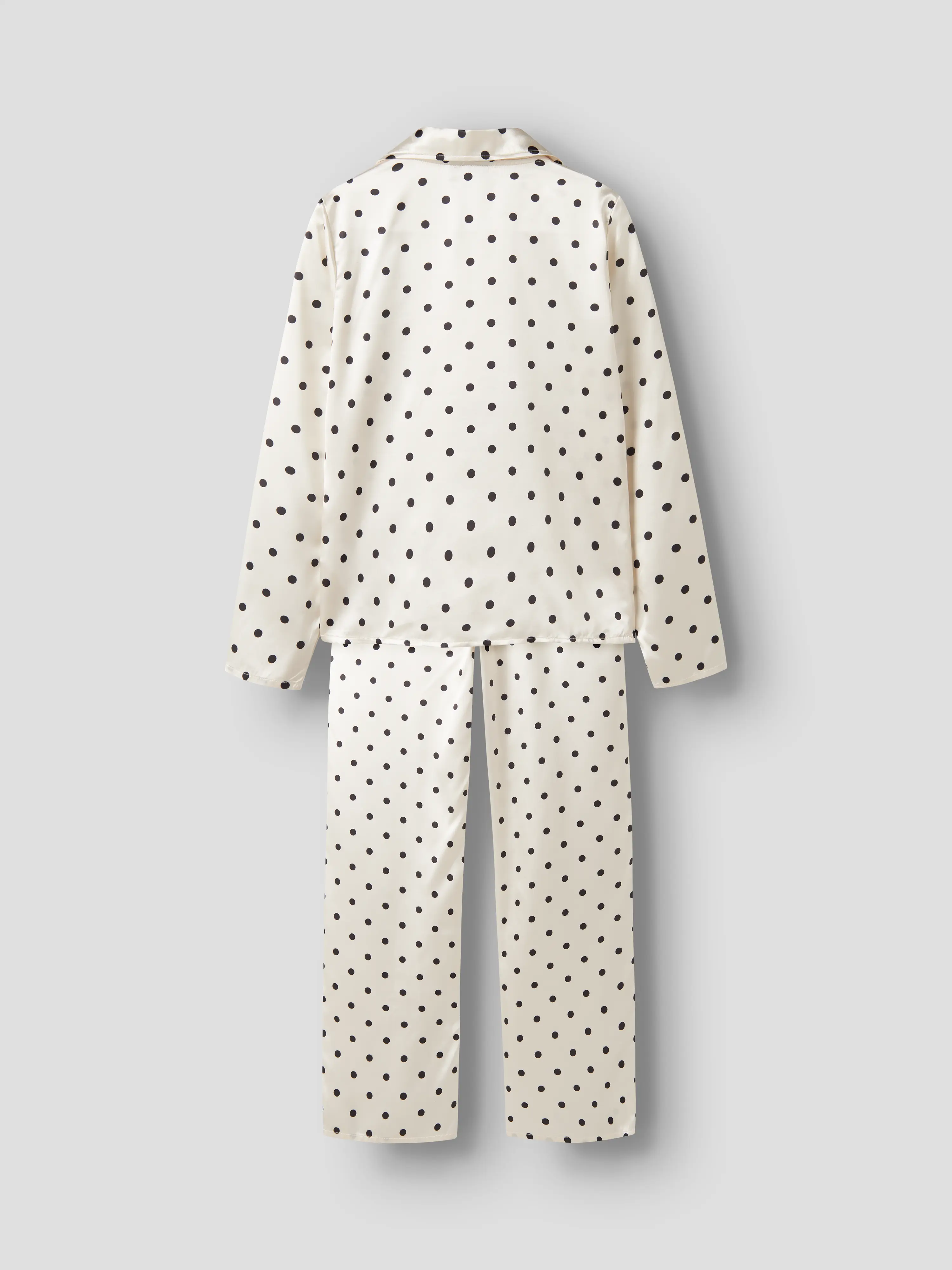 NLFDREAMY DOT PYJAMAS SET Antique White W. Pirate Black - 3