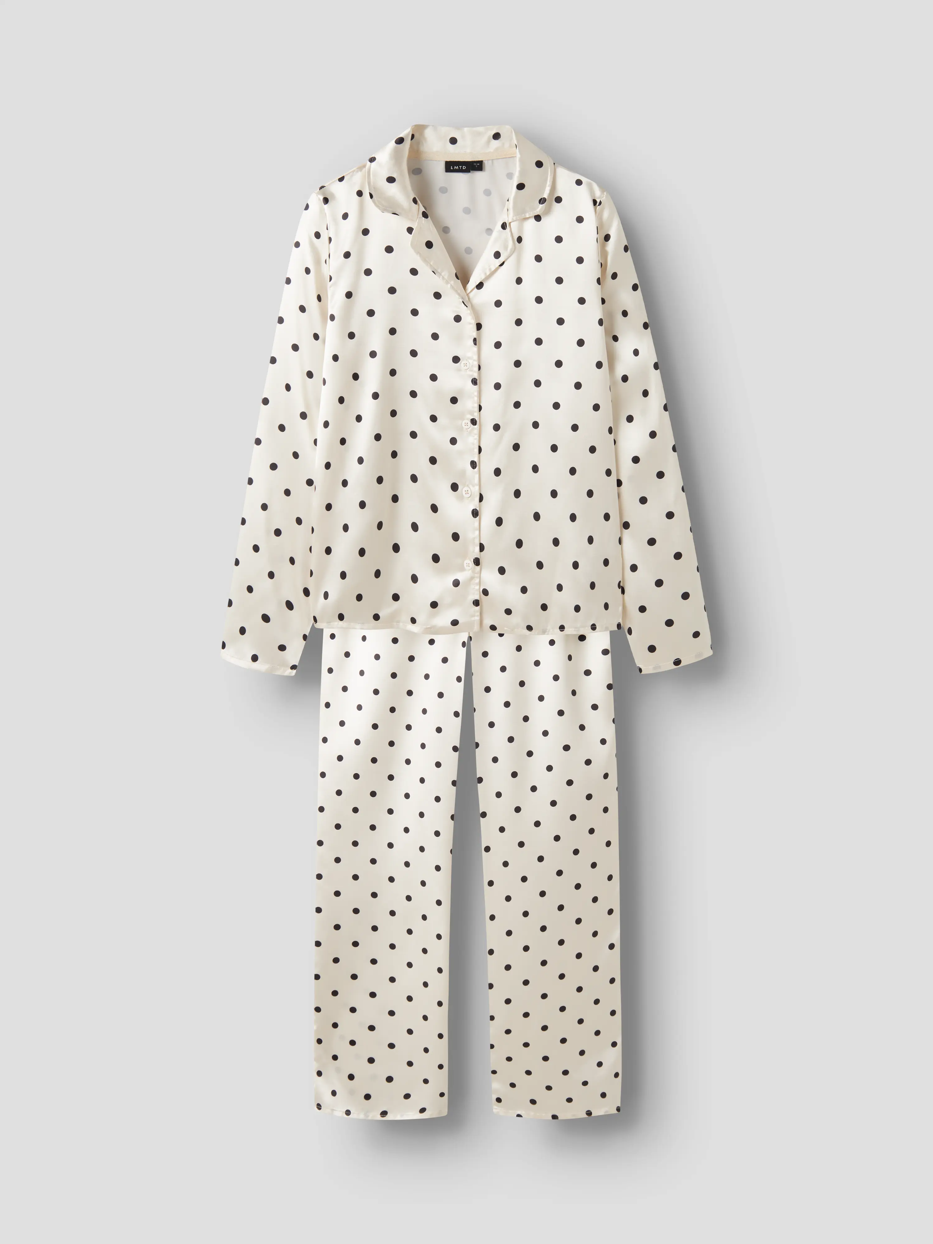 NLFDREAMY DOT PYJAMAS SET Antique White W. Pirate Black - 2