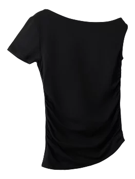 NLFBENEDICTE SS WIDE NECK TOP Black
