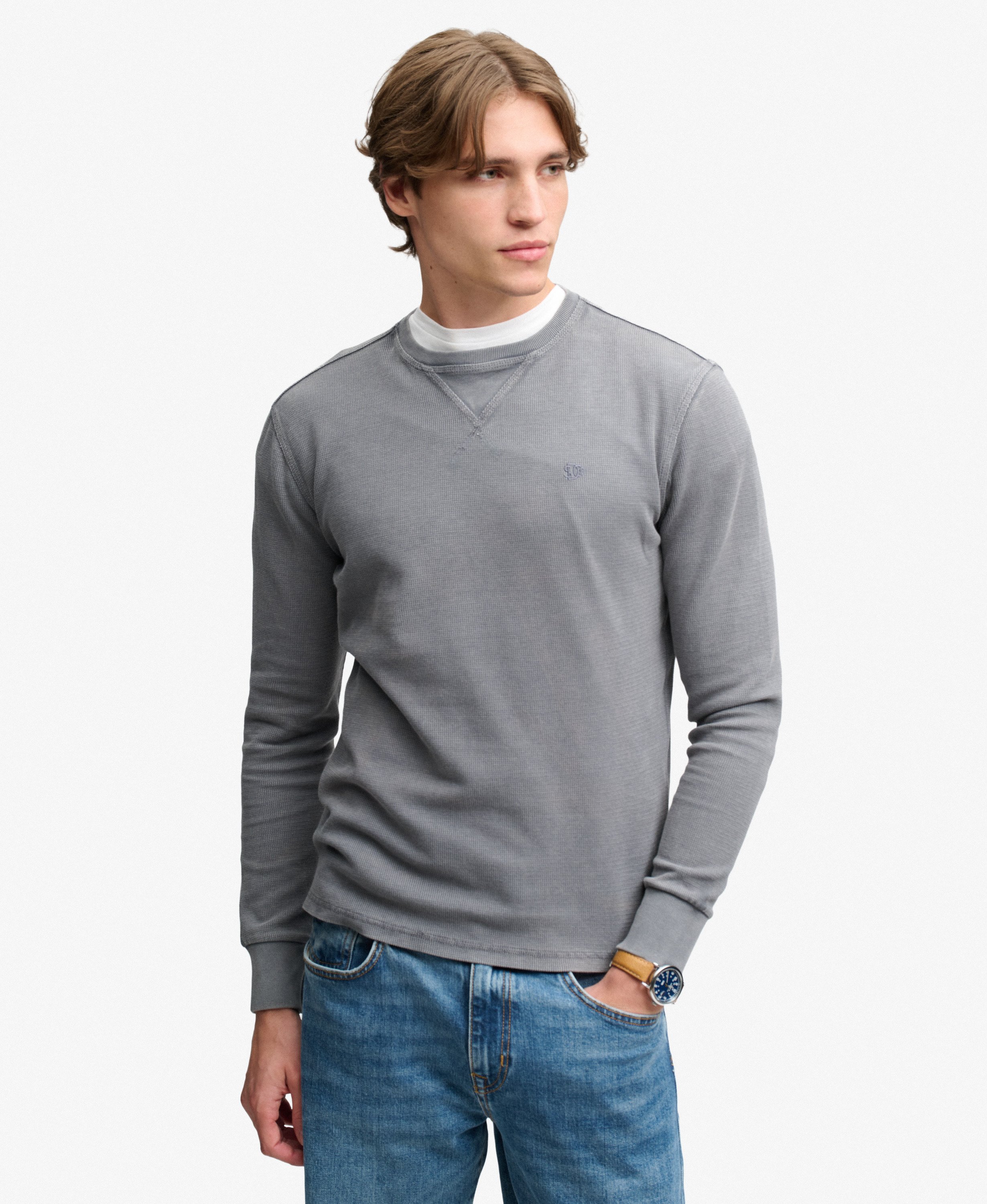 Superdry - Heavy Textured Top - Zinc Grey