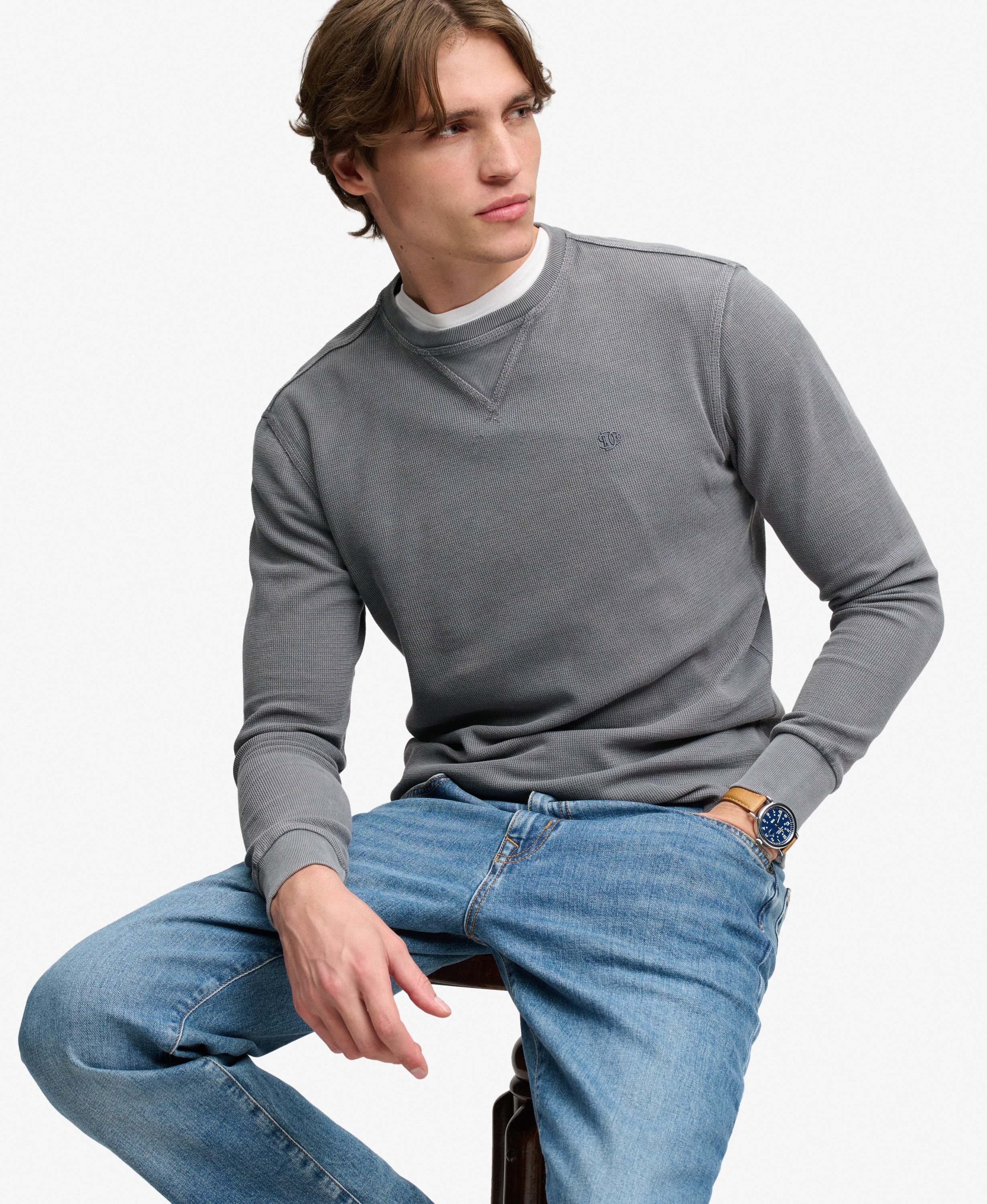 Superdry - Heavy Textured Top - Zinc Grey - 4