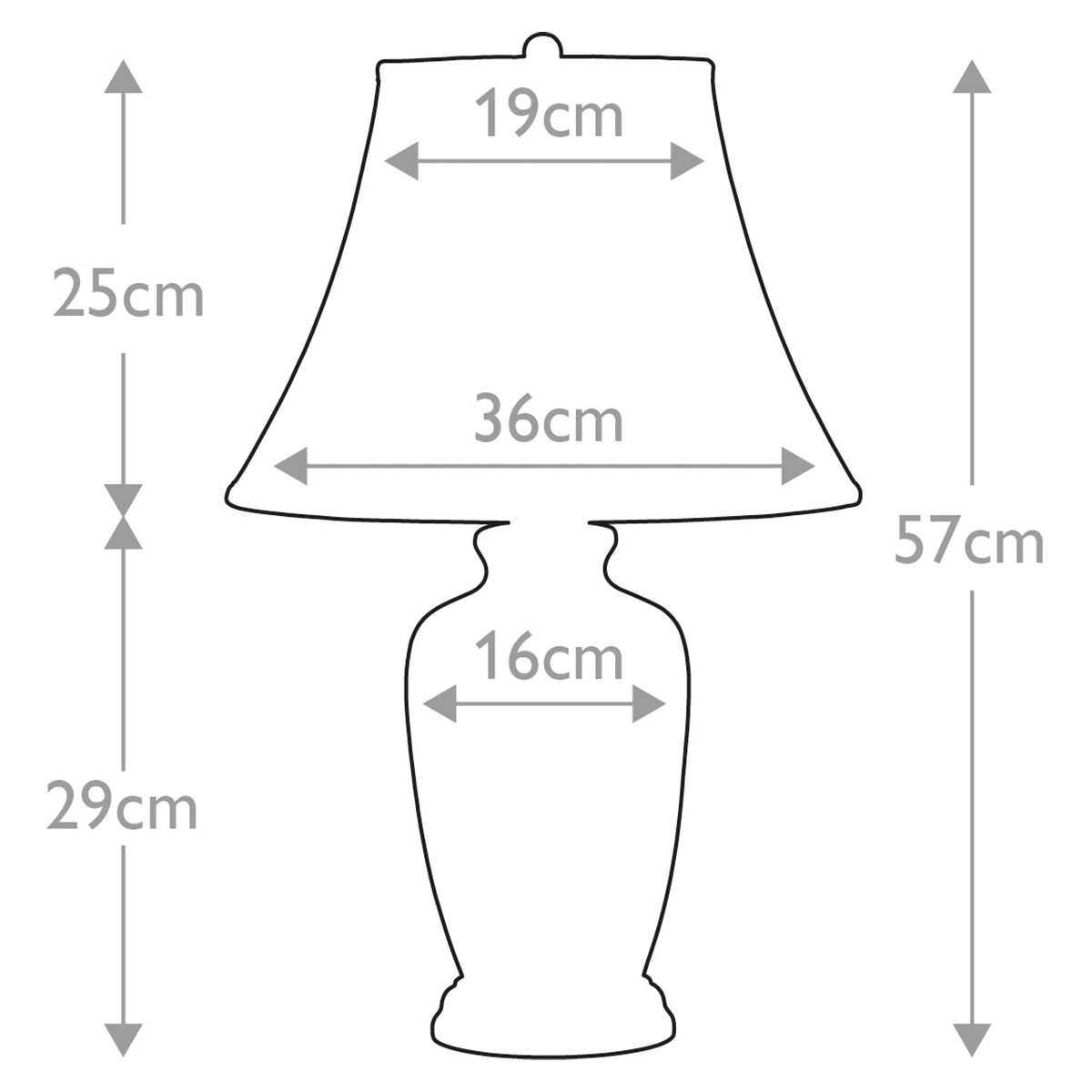 Bordslampa Blue Ginger Jar blå/vit - 6