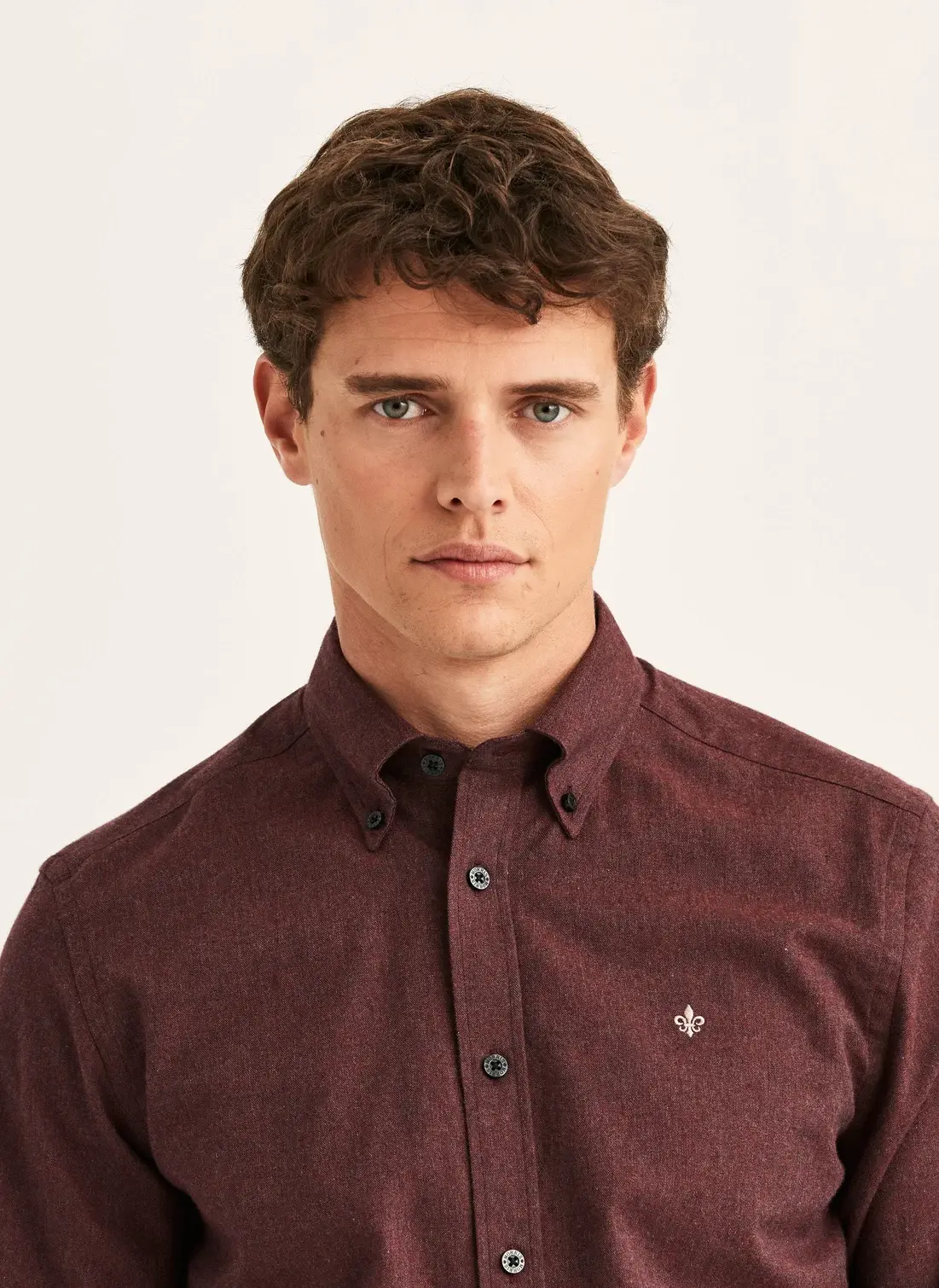 Morris - Watts Flannel Shirt - Wine Red - 3
