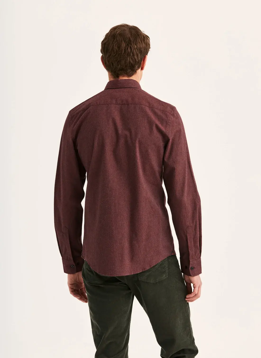 Morris - Watts Flannel Shirt - Wine Red - 2