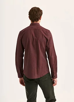 Morris - Watts Flannel Shirt - Wine Red