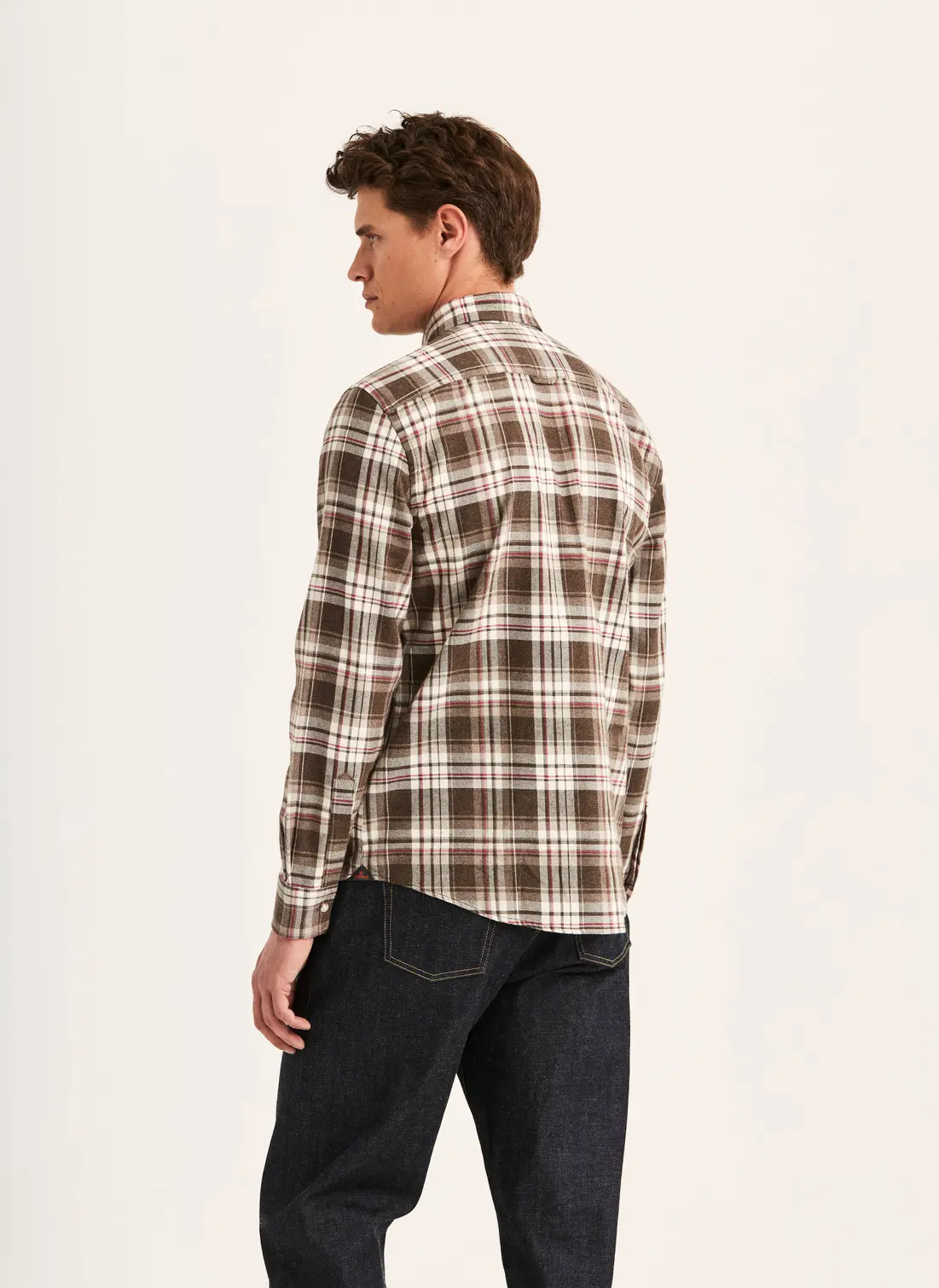 Morris - Happy Flannel Check Shirt - Brown - 2