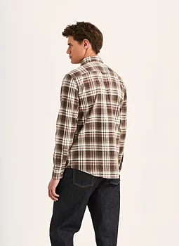 Morris - Happy Flannel Check Shirt - Brown