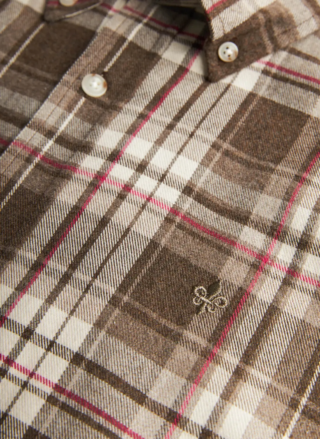Morris - Happy Flannel Check Shirt - Brown - 5