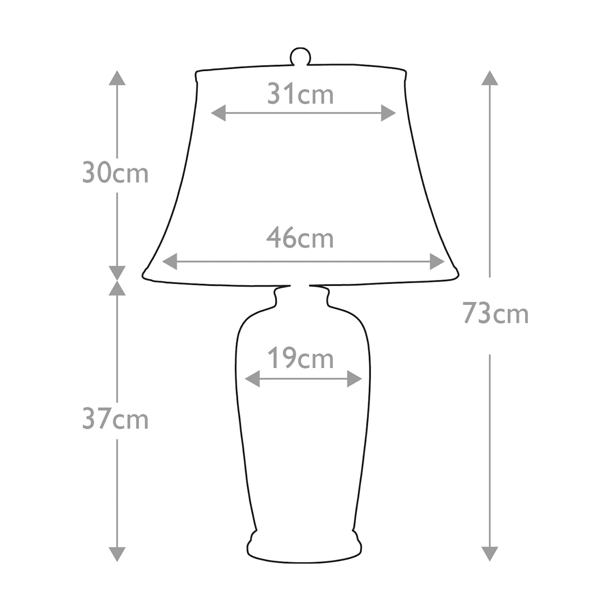 Bordslampa Blue Traditional blå/vit - 5