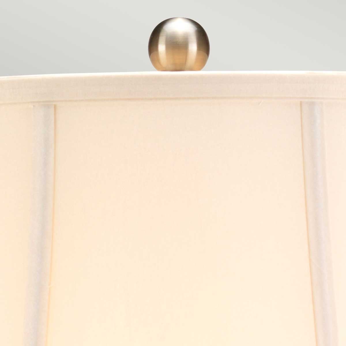 Blue Traditional bordslampa med cremefärgad lampskärm