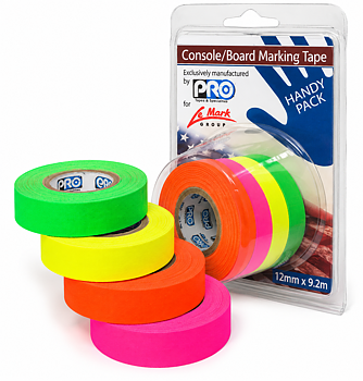 MiniRullar Skrivtejp 	Fluorescerande   Pro Tape 4 Pack