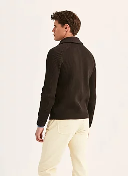 Morris - Brayden Shawl Cardigan - Brown