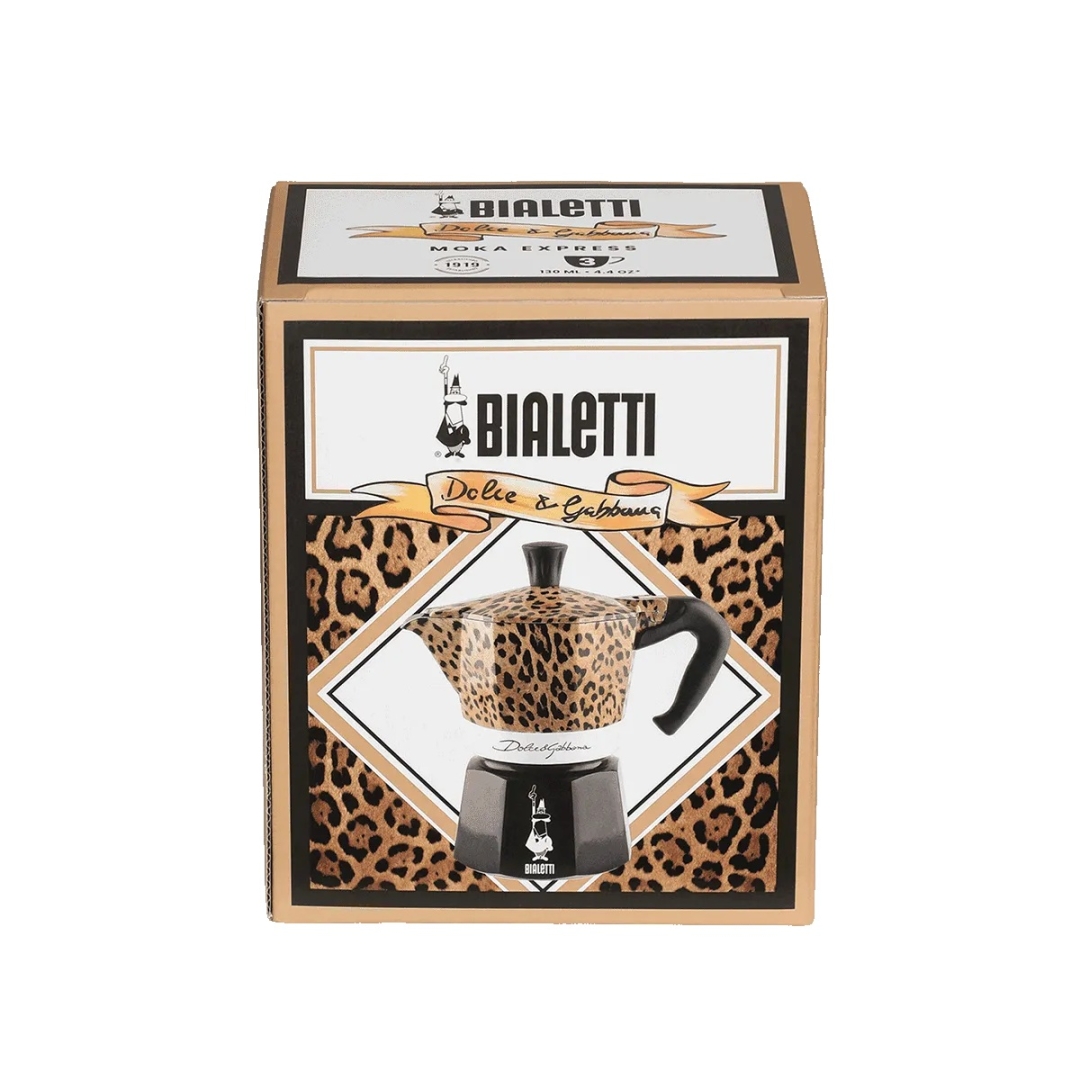 Bialetti Mokakokare D&G Leopardo Svart 3-koppar - 4
