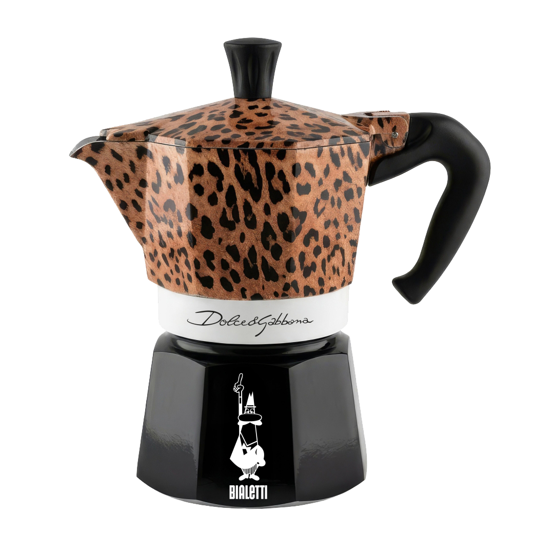 Bialetti Mokakokare D&G Leopardo Svart 3-koppar