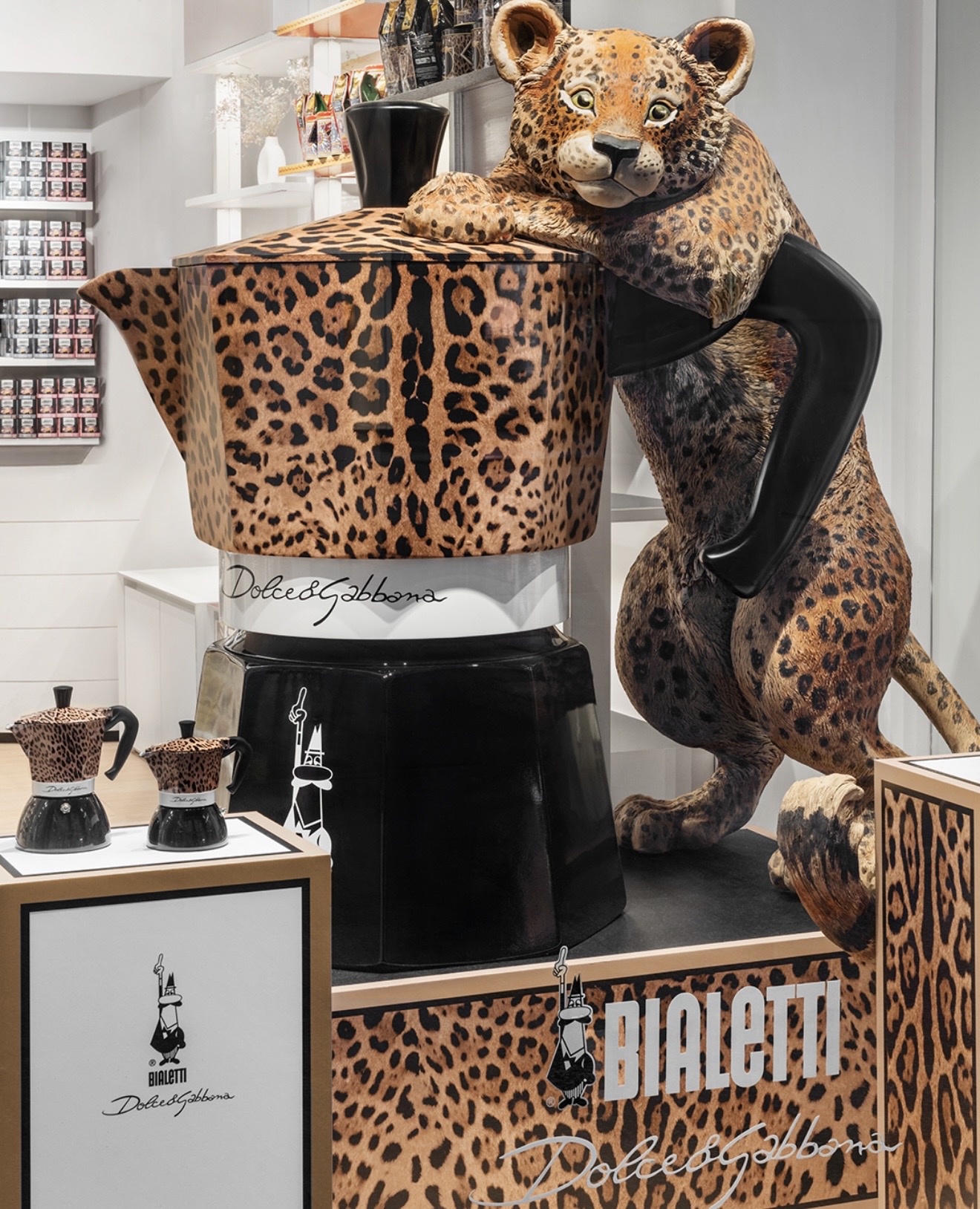 Bialetti Mokakokare D&G Leopardo Svart 3-koppar - 7