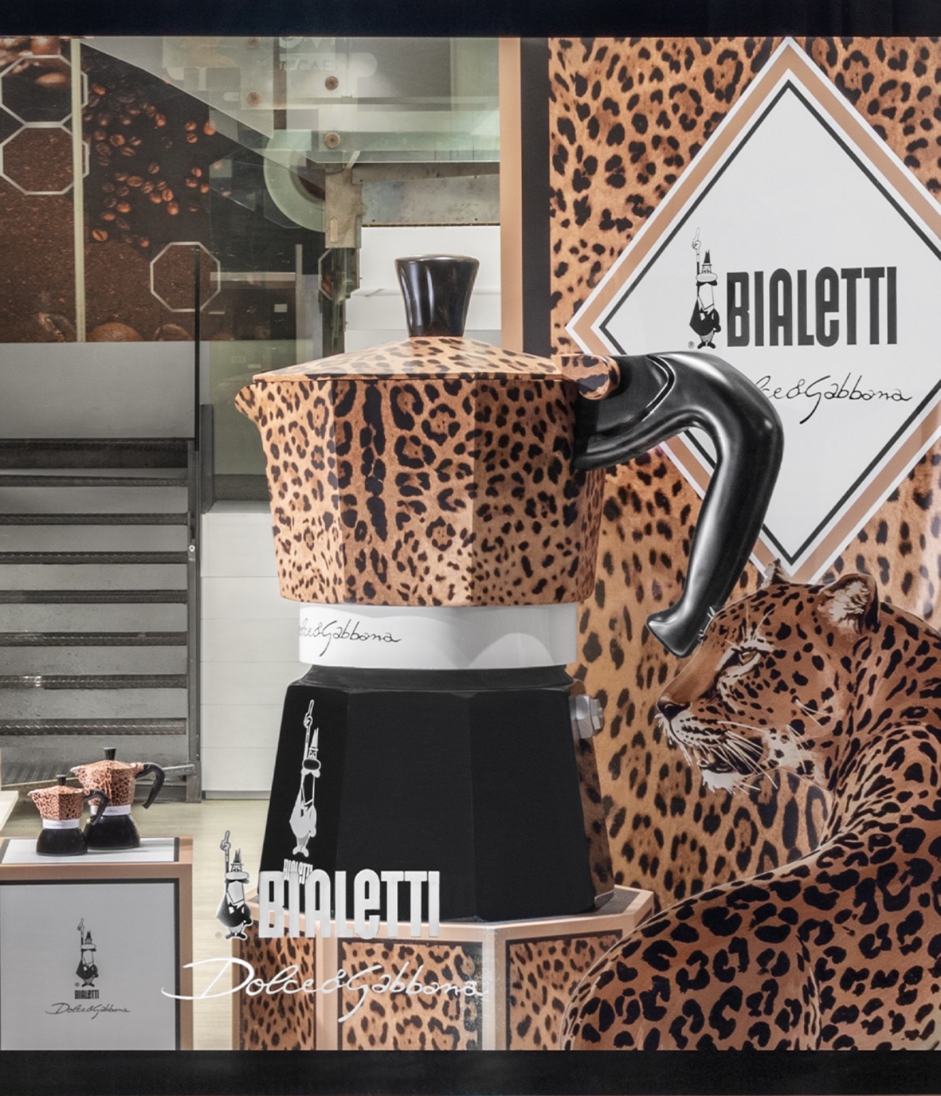 Bialetti Mokakokare D&G Leopardo Svart 3-koppar - 5