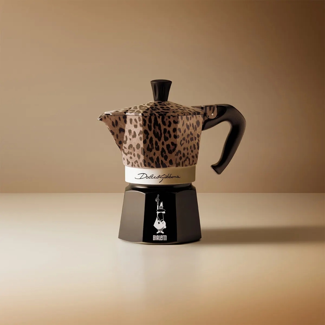 Bialetti Mokakokare D&G Leopardo Svart 3-koppar - 2