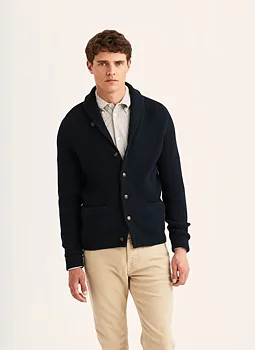 Morris - Brayden Shawl Cardigan - Navy