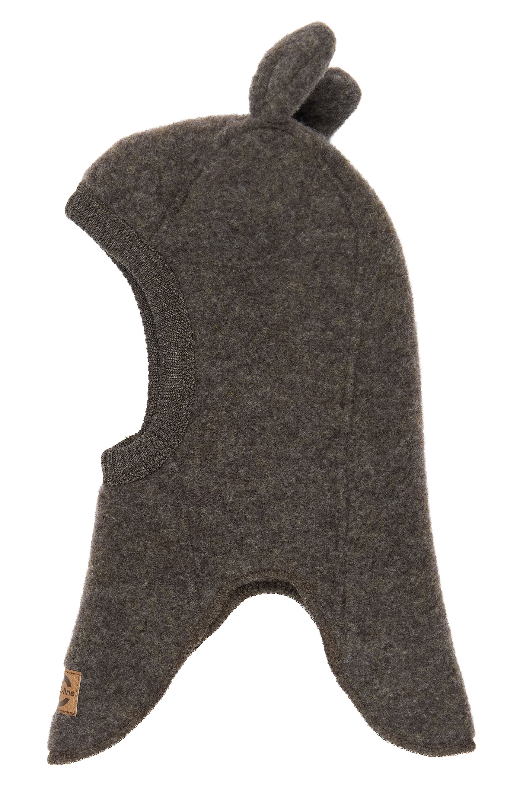 Wool Fullface w Ears Dark Brown Melange - 3