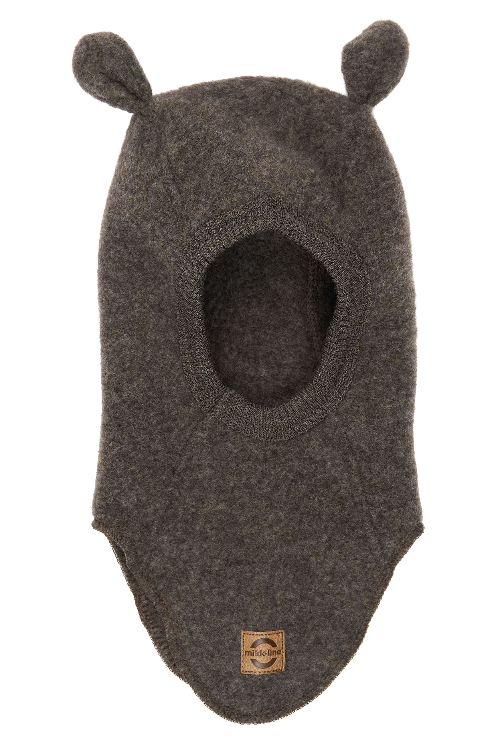 Wool Fullface w Ears Dark Brown Melange