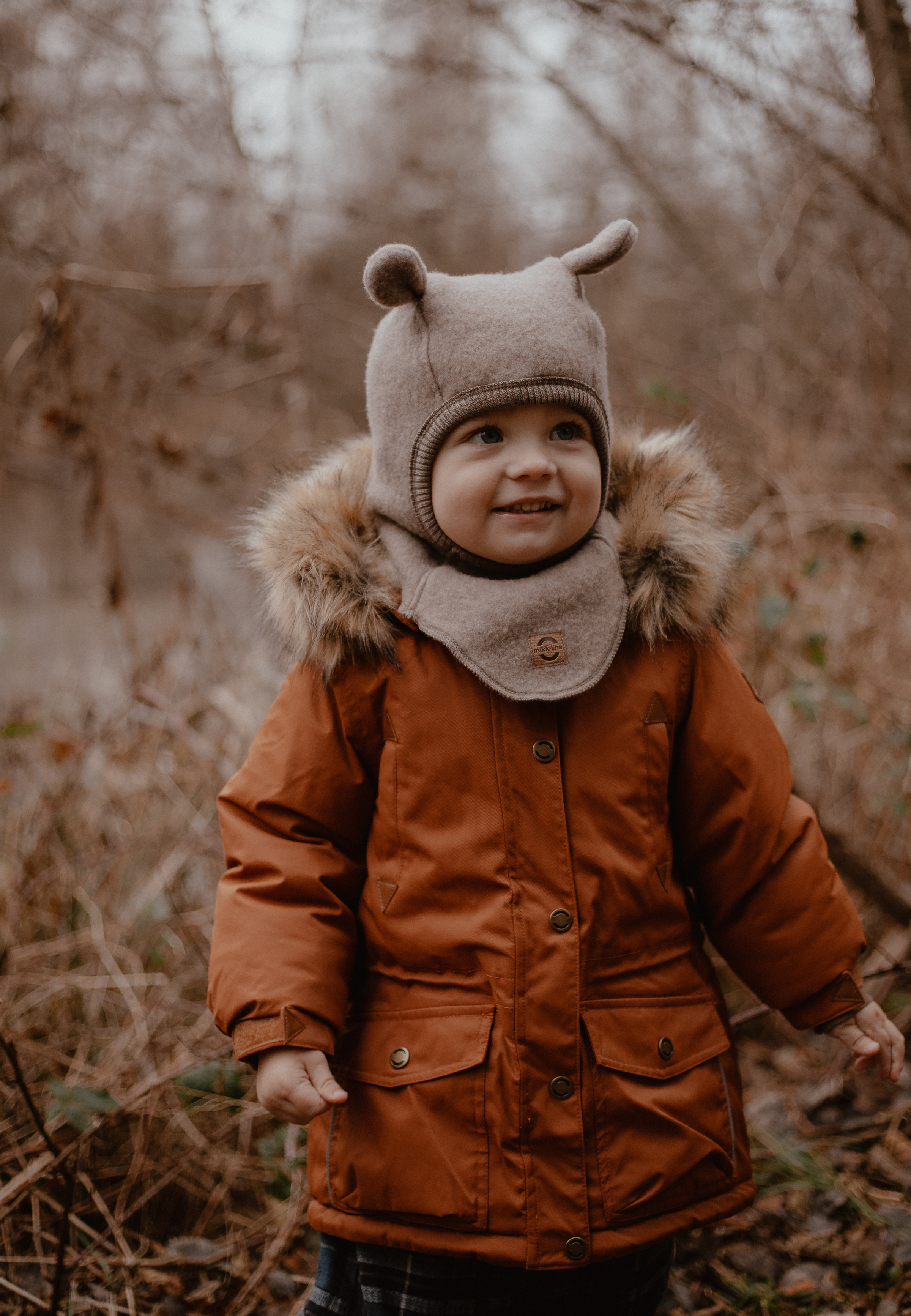 Wool Fullface w Ears Melange Denver - 3