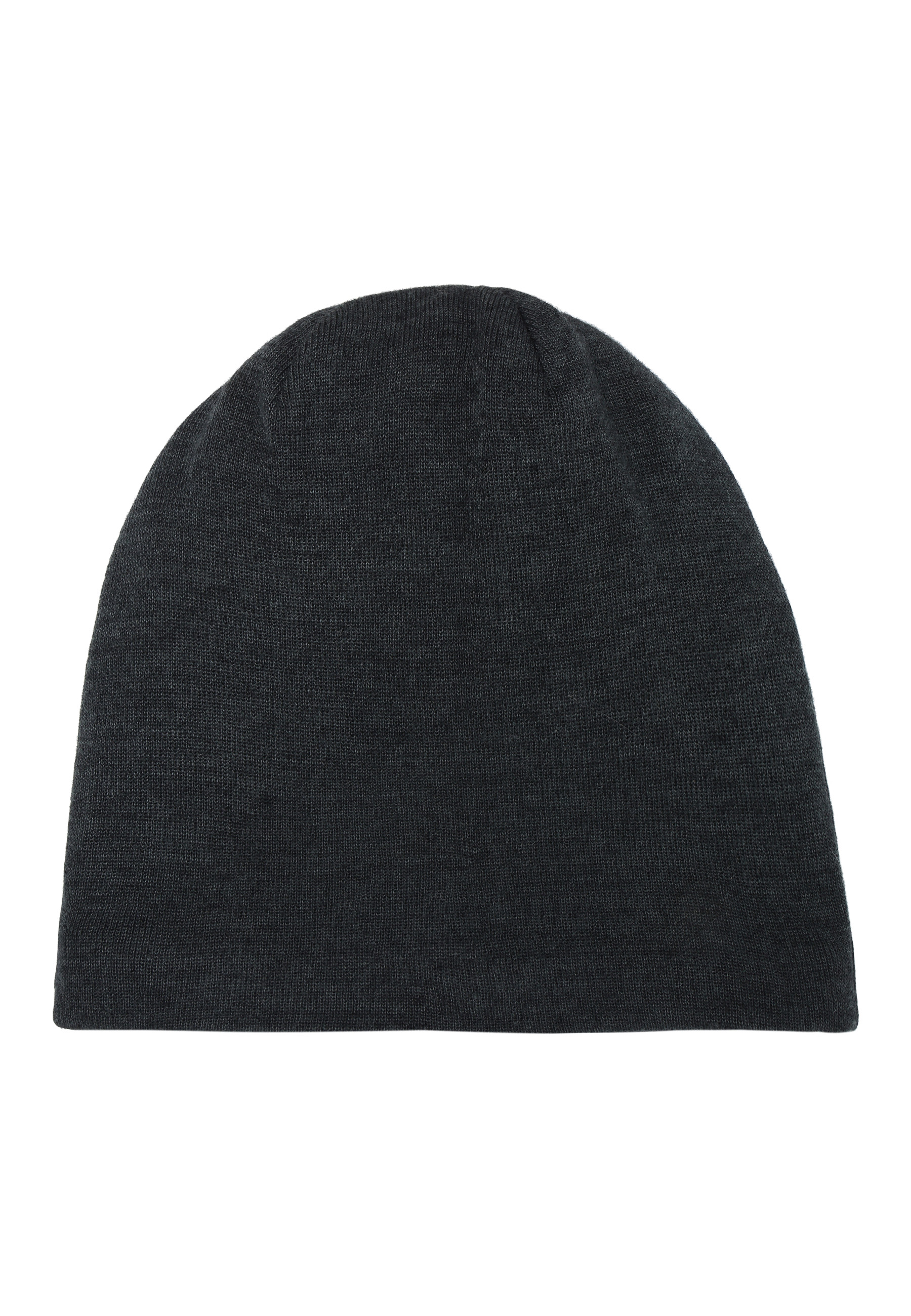 Wool Hat Solid Dark Grey Melange - 2