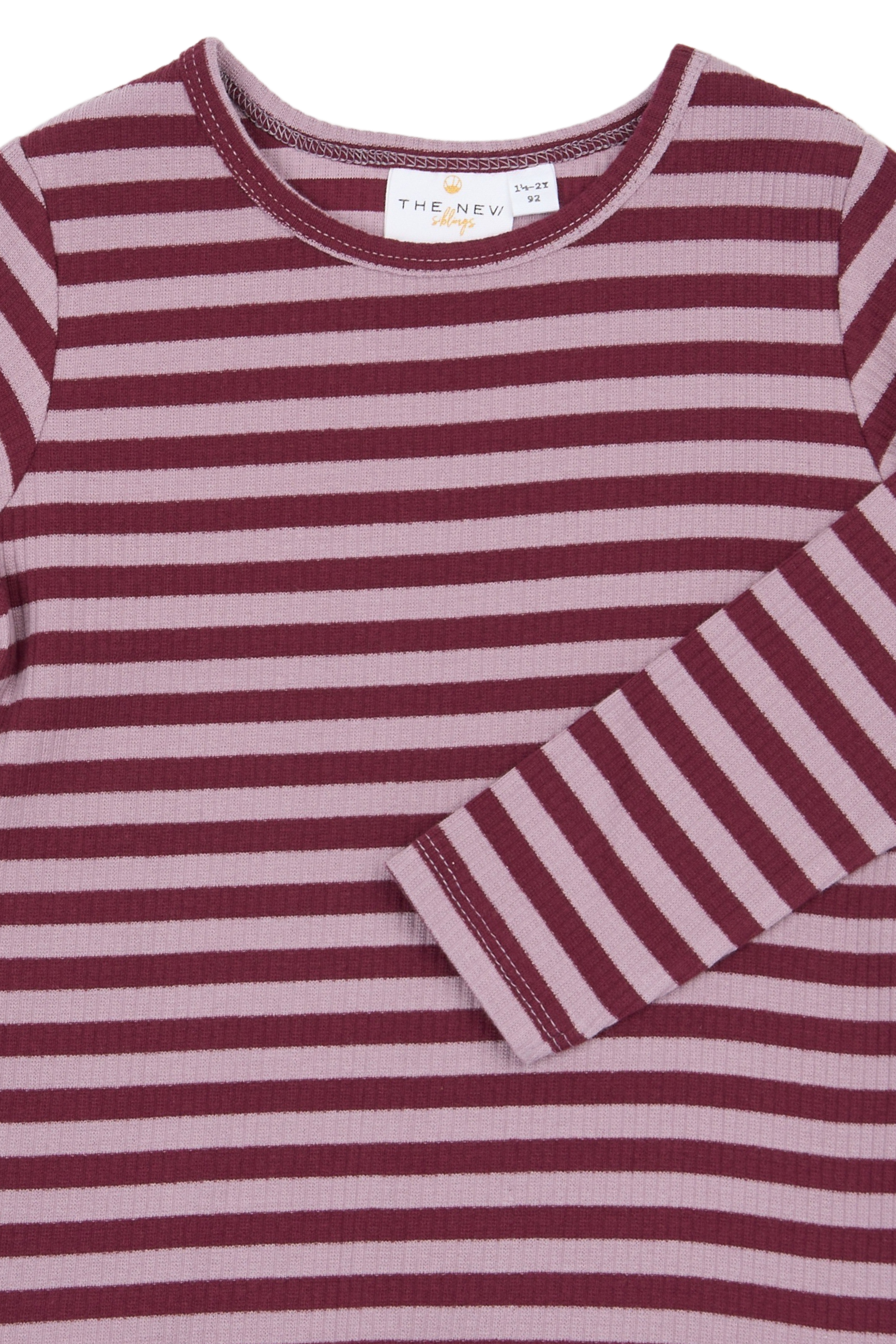 TNSTFro LS Rib Tee Elderberry Striped TN - 3
