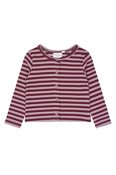 TNSTFro LS Rib Cardigan Elderberry Striped TN