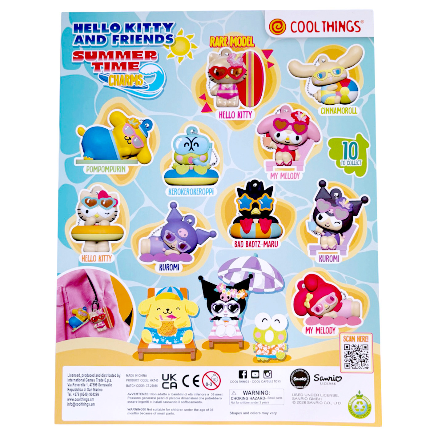 Hello Kitty and Friends Summertime Charms - Överrasknings Kapsel 6,5 cm - 4
