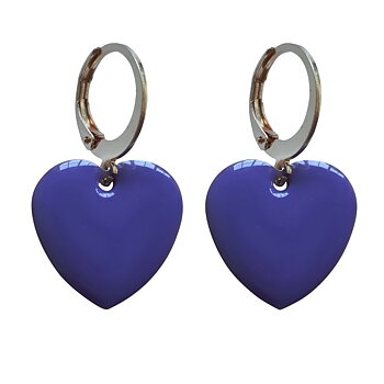 Urban Hippies örhängen Hearts, Purple