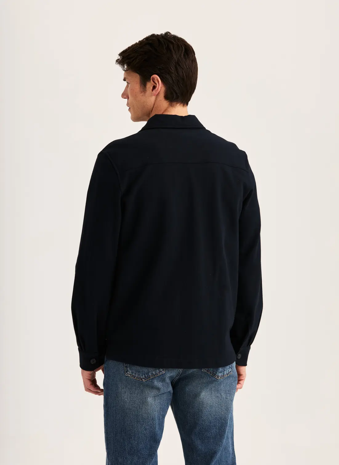 Morris - Andrew Jersey Overshirt - Old Blue - 2