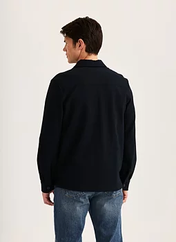 Morris - Andrew Jersey Overshirt - Old Blue