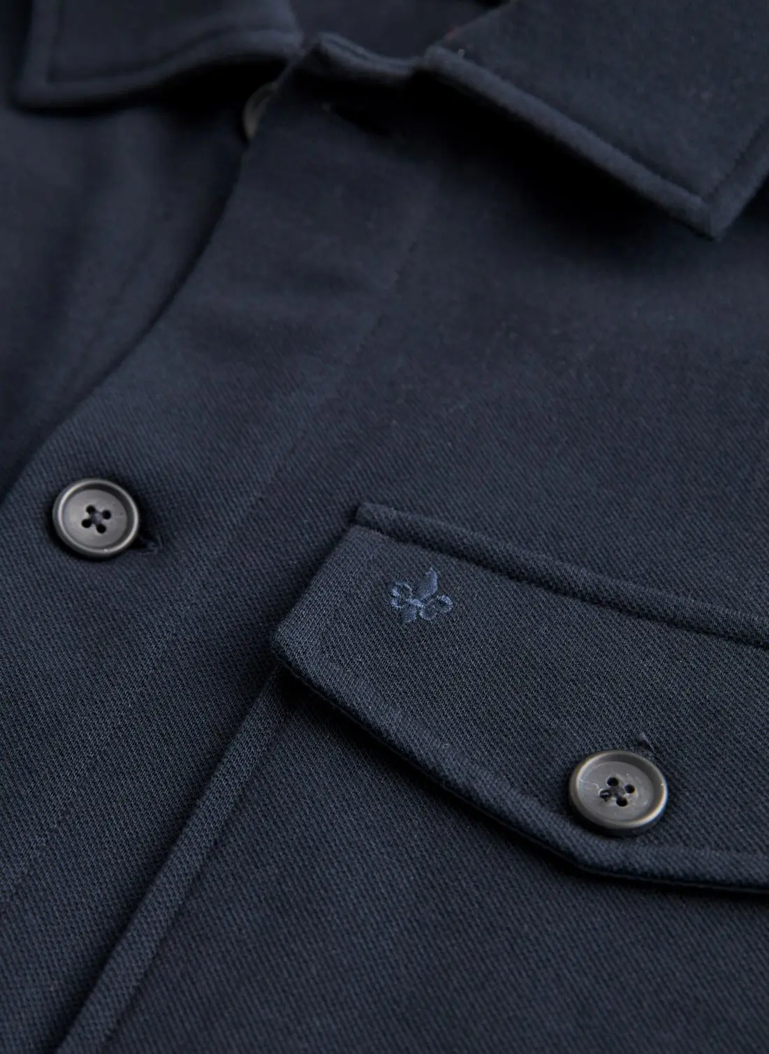 Morris - Andrew Jersey Overshirt - Old Blue - 4