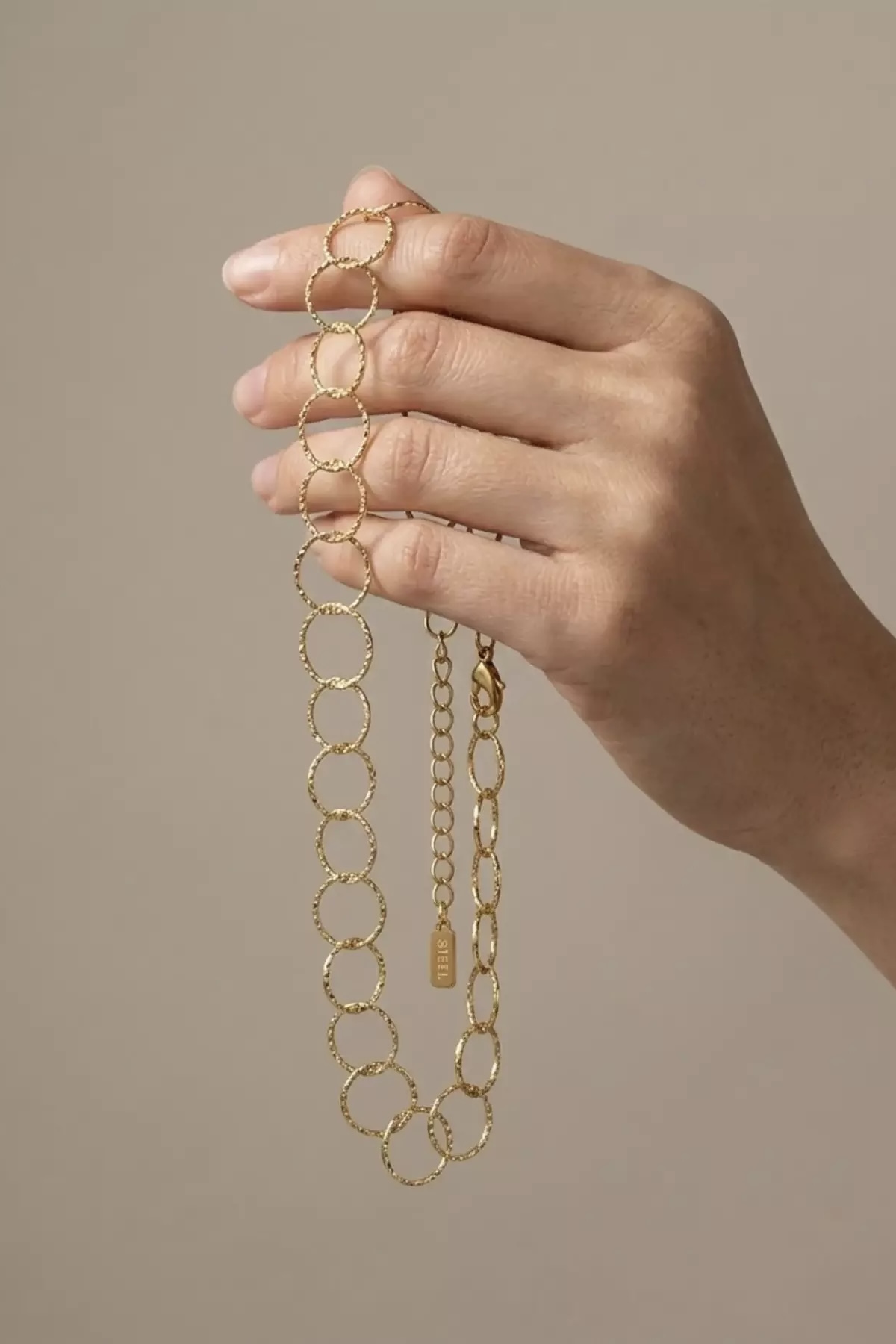 Dansk Copenhagen - Round Short Link Necklace in 18K Gold Plated - 4