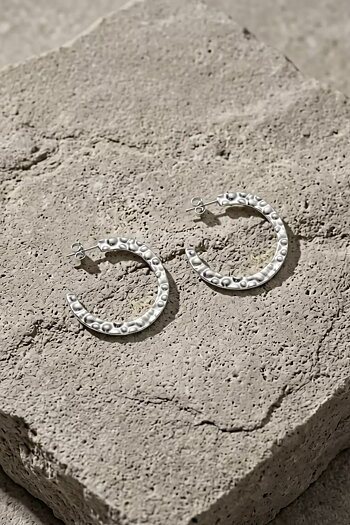 Dansk Copenhagen - Sol Waterproof Silver Stainless Steel Hoops