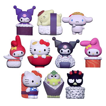 Hello Kitty and Friends Sushi Squishy Figur - Överrasknings Kapsel 9 cm