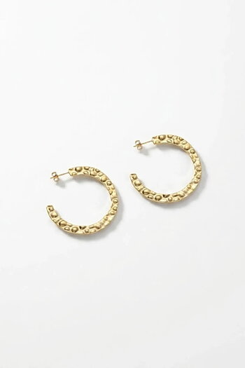 Dansk Copenhagen - Sol Waterproof  Stainless Steel Gold Plated Hoops