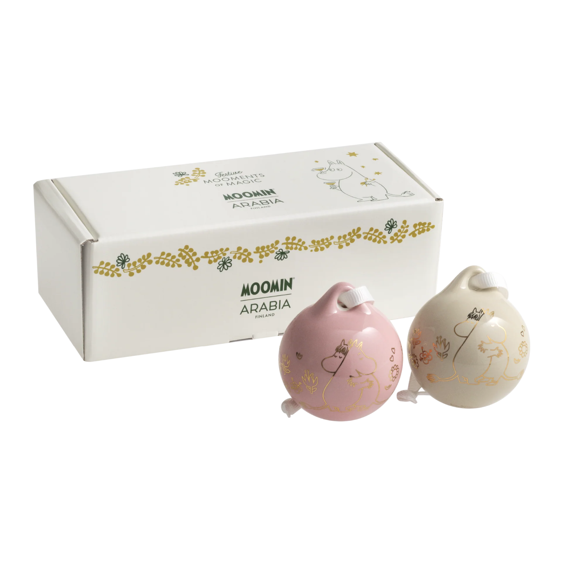 Mumin kula 5 cm Kärlek guld 2-pack
