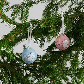 Mumin kula 5 cm Kärlek rosa&blå 2-pack