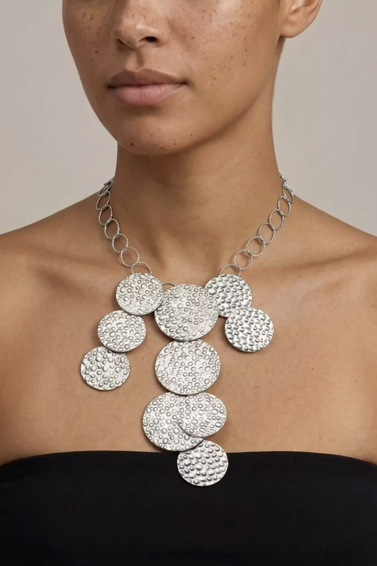 Dansk Copenhagen - Vilja&nbsp;Short Statement Necklace Stainless Steel Silver