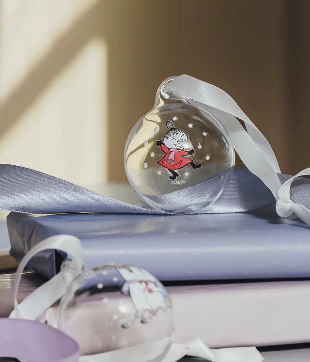 Moomin Christmas ball 5 cm - Frosty Day, Little My - 4