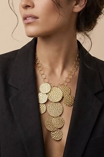 Dansk Copenhagen - Vilja&nbsp;Short Statement Necklace Stainless Steel 18K Gold Plated