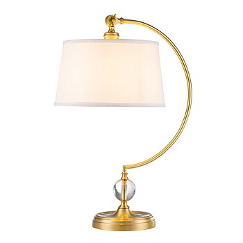 Jenkins bordslampa i borstad mässing från Quoizel