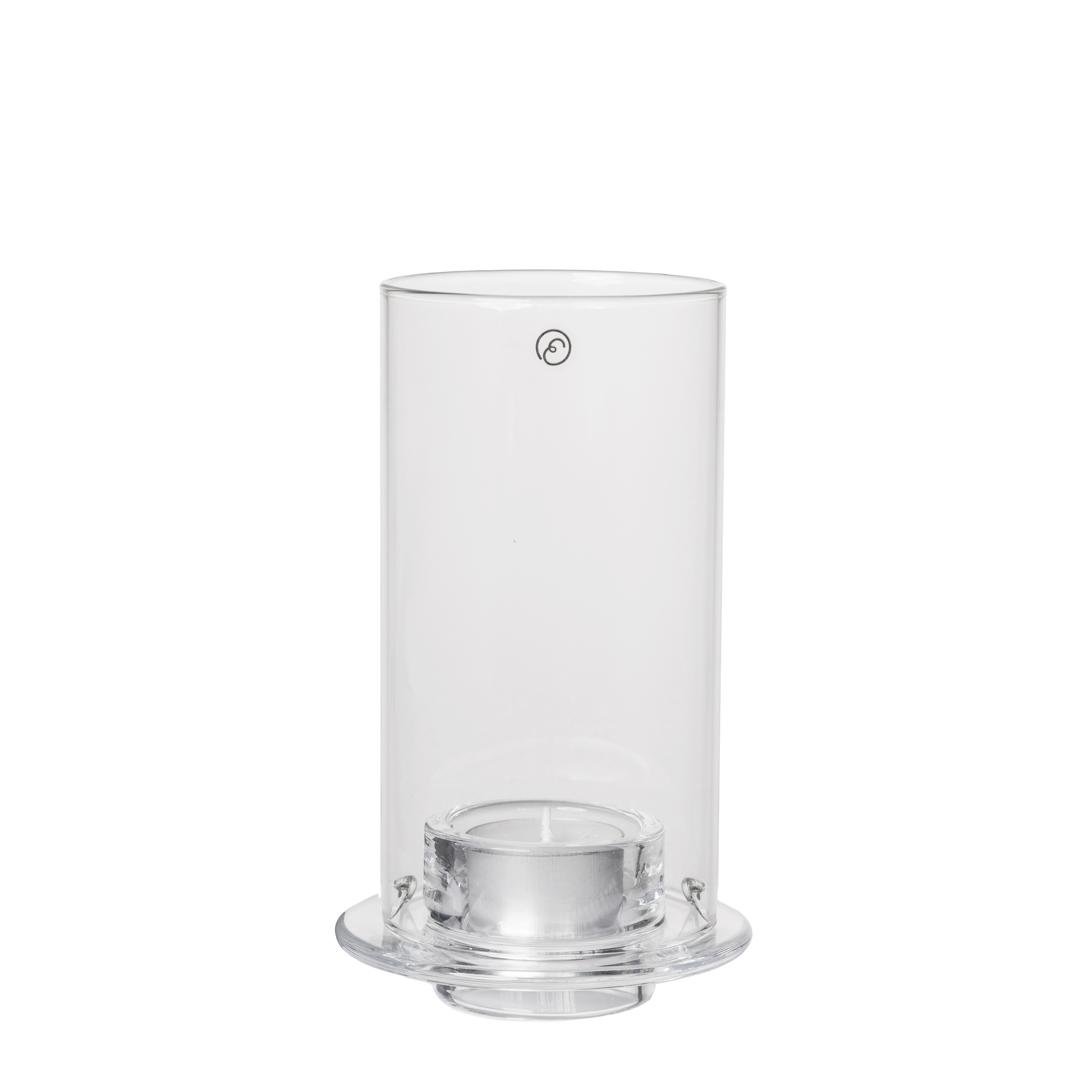Ljuslykta i glas för värmeljus, höjd 18cm - Ernst
