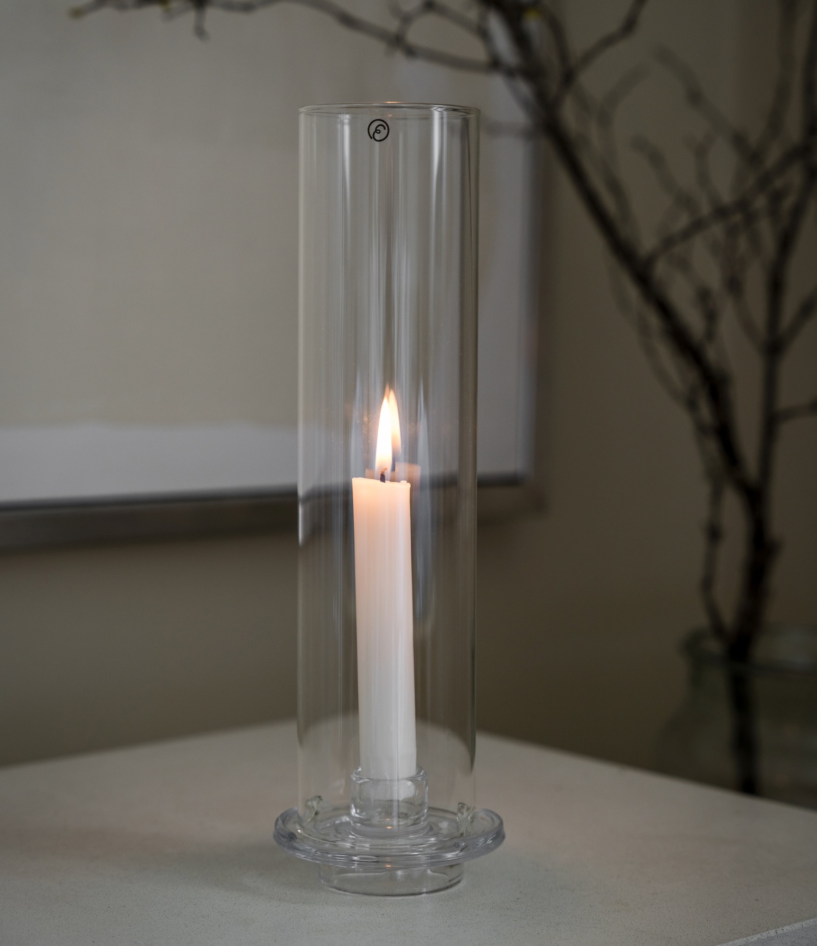 Ljuslykta i glas för kronljus, höjd 27,5cm - Ernst - 2