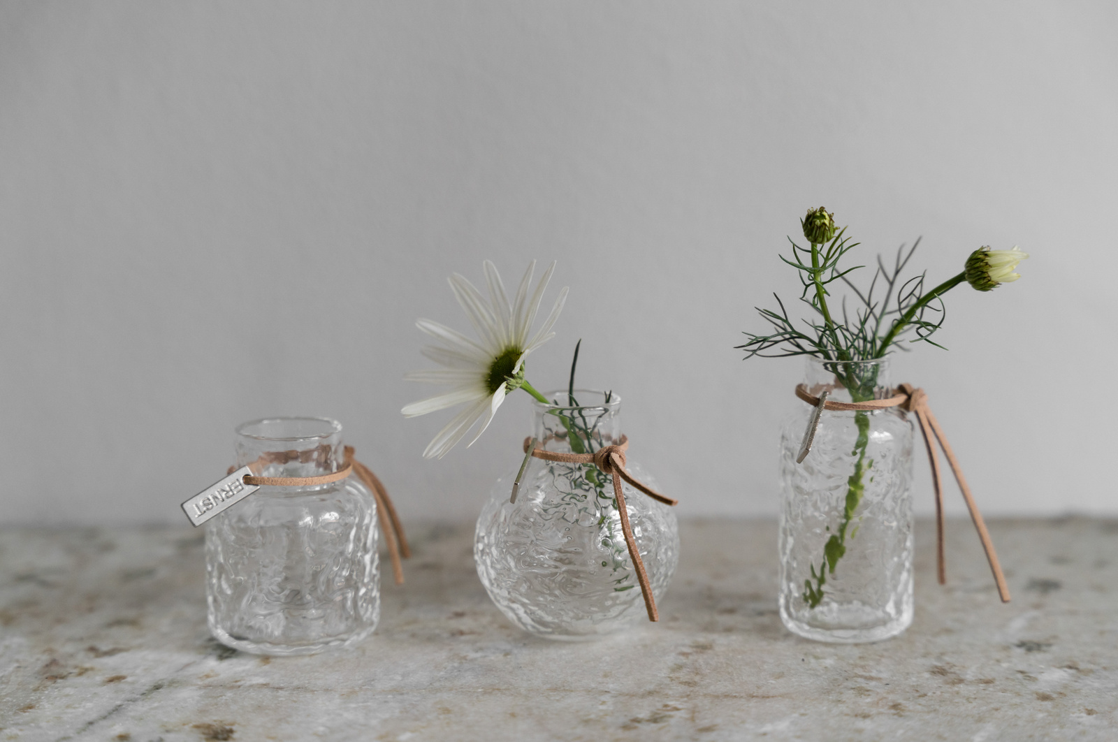 Glasvaser mönstrade 3-pack - Ernst - 2