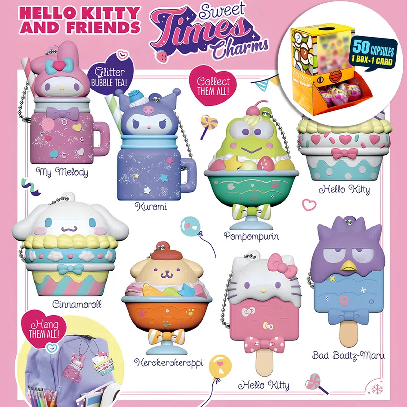 Hello Kitty and Friends Sweet Times Charms - Överrasknings Kapsel 5 cm - 4